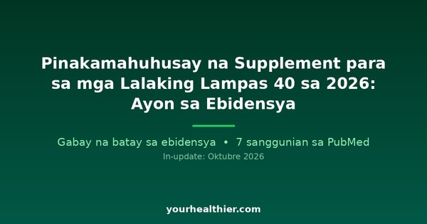 Pinakamahuhusay na Supplement para sa mga Lalaking Lampas 40 sa 2026: Ayon sa Ebidensya