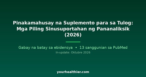 Pinakamahusay na Suplemento para sa Tulog: Mga Piling Sinusuportahan ng Pananaliksik (2026)