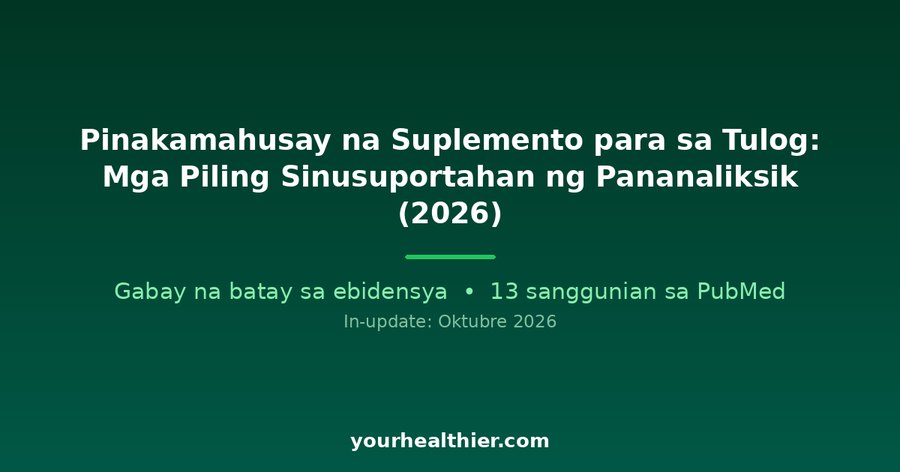 Pinakamahusay na Suplemento para sa Tulog: Mga Piling Sinusuportahan ng Pananaliksik (2026)
