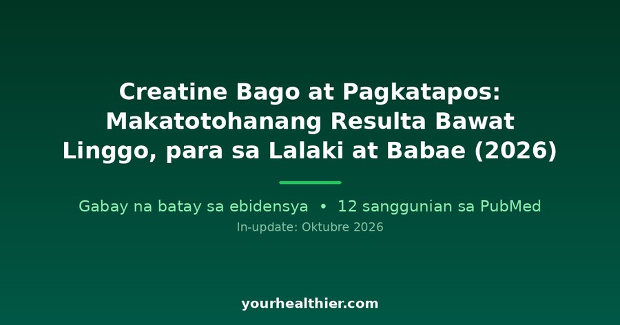 Creatine Bago at Pagkatapos: Makatotohanang Resulta Bawat Linggo, para sa Lalaki at Babae (2026)