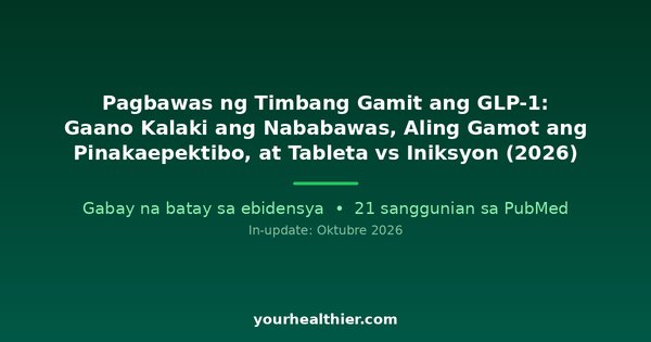Pagbawas ng Timbang Gamit ang GLP-1: Gaano Kalaki ang Nababawas, Aling Gamot ang Pinakaepektibo, at Tableta vs Iniksyon (2026)