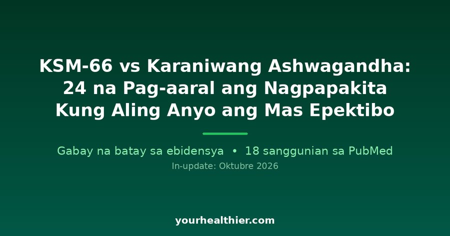 KSM-66 vs Karaniwang Ashwagandha: 24 na Pag-aaral ang Nagpapakita Kung Aling Anyo ang Mas Epektibo