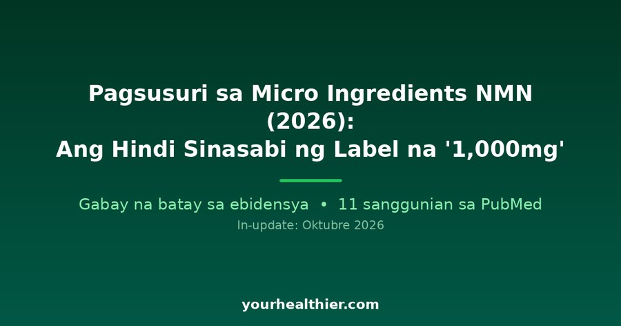 Pagsusuri sa Micro Ingredients NMN (2026): Ang Hindi Sinasabi ng Label na ‘1,000mg’