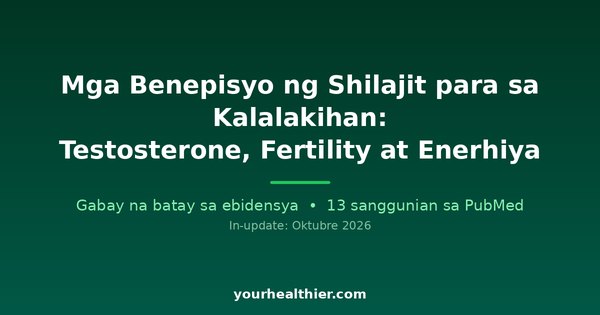Mga Benepisyo ng Shilajit para sa Kalalakihan: Testosterone, Fertility at Enerhiya