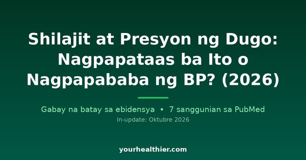 Shilajit at Presyon ng Dugo: Nagpapataas ba Ito o Nagpapababa ng BP? (2026)