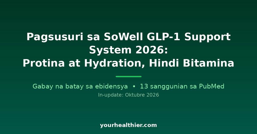 Pagsusuri sa SoWell GLP-1 Support System 2026: Protina at Hydration, Hindi Bitamina